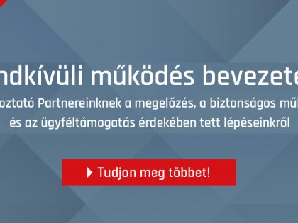 Rendkívüli működés tájékoztató